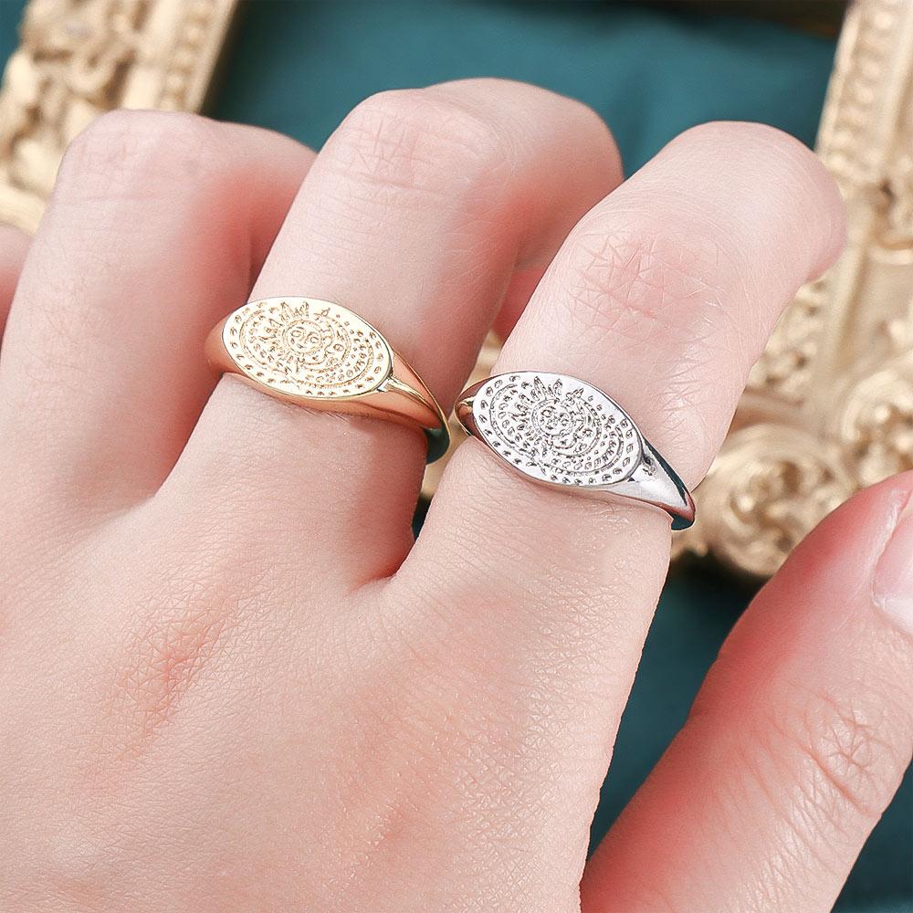 Minimalist Sun Moon Pattern Ri - Korean Women Lifestyle reseña y precio