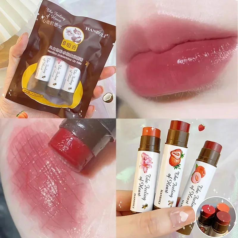 4 Colors Colored Lip Balm Cute - Lip Tint Korean reseña y precio