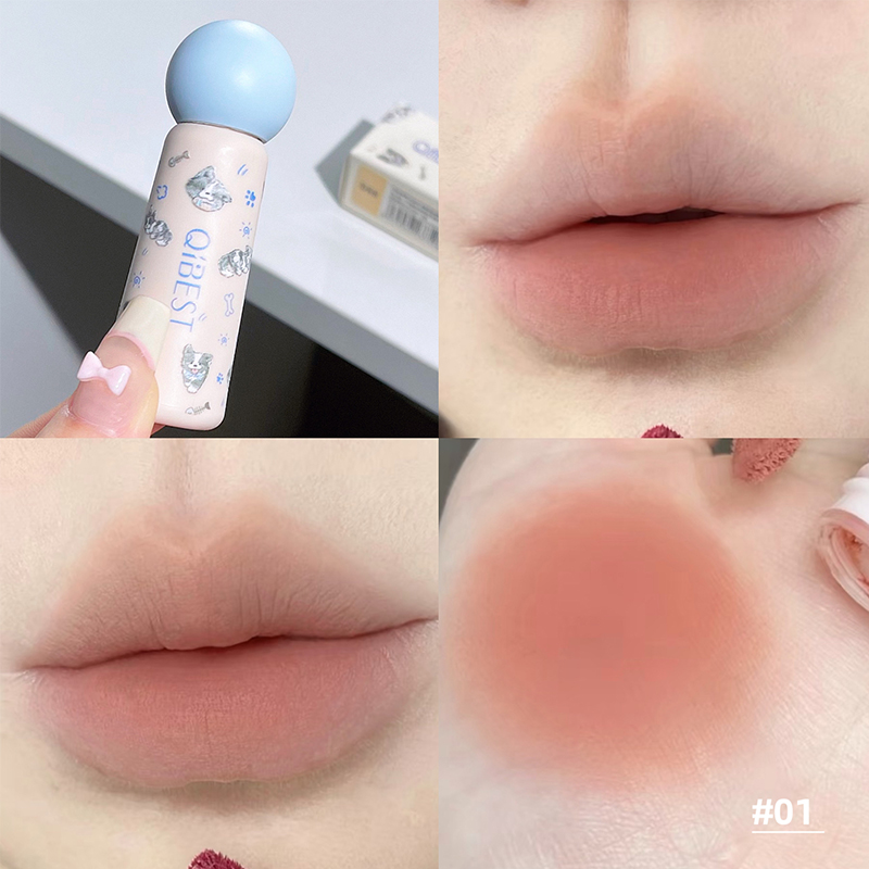 QIBEST Nude Matte Lip Mud Wate - Lip Tint Korean reseña y precio