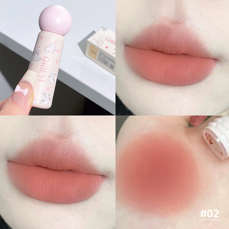 QIBEST Nude Matte Lip Mud Wate - Lip Tint Korean reseña y precio