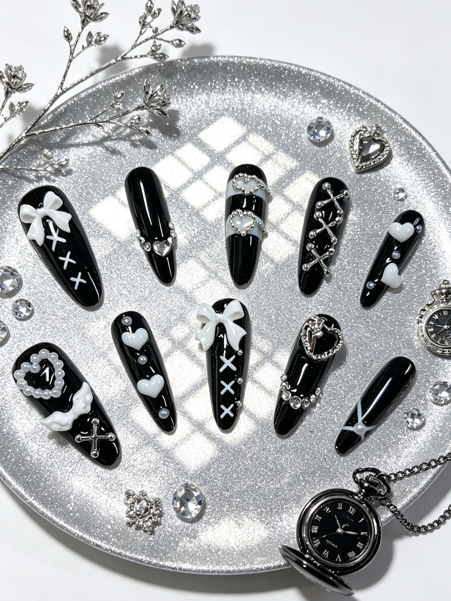 10 Long Black and White Minima - Korean Women Lifestyle reseña y precio