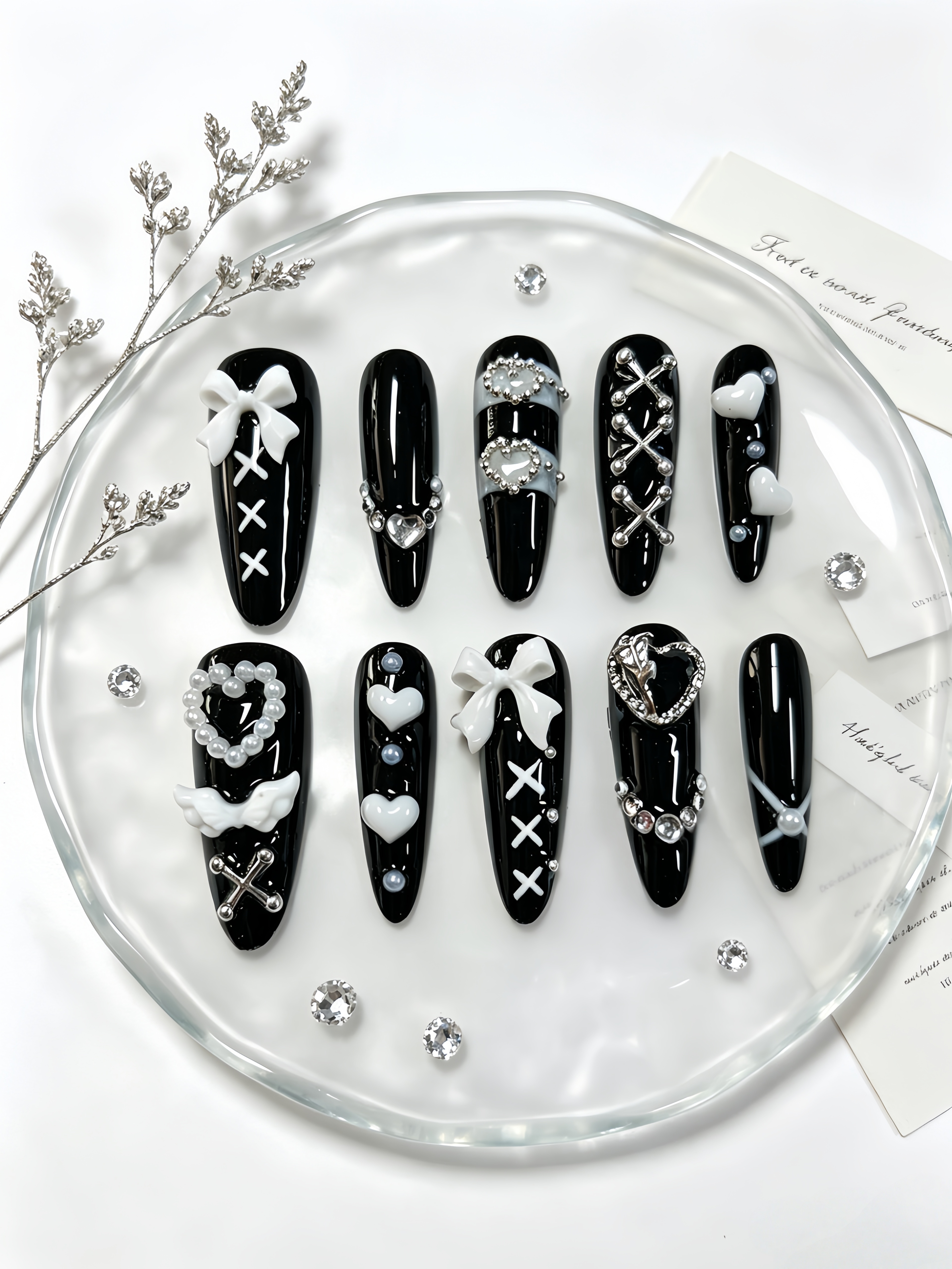 10 Long Black and White Minima - Korean Women Lifestyle reseña y precio
