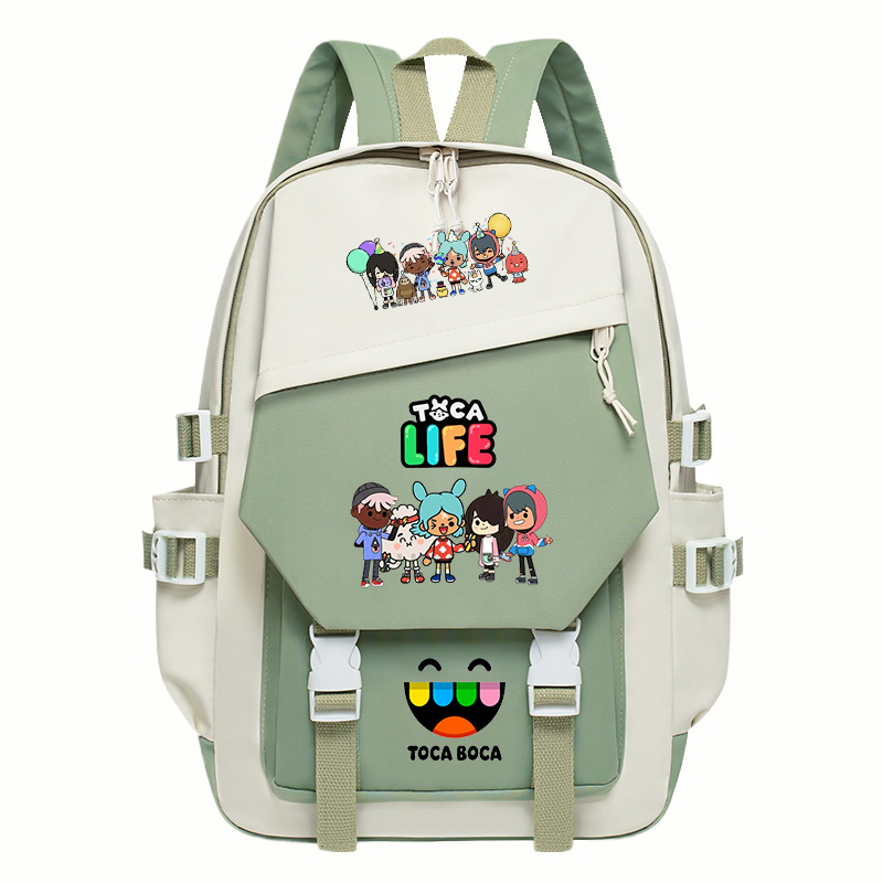 Toca Life World Print Backpack - Korean Women Lifestyle reseña y precio