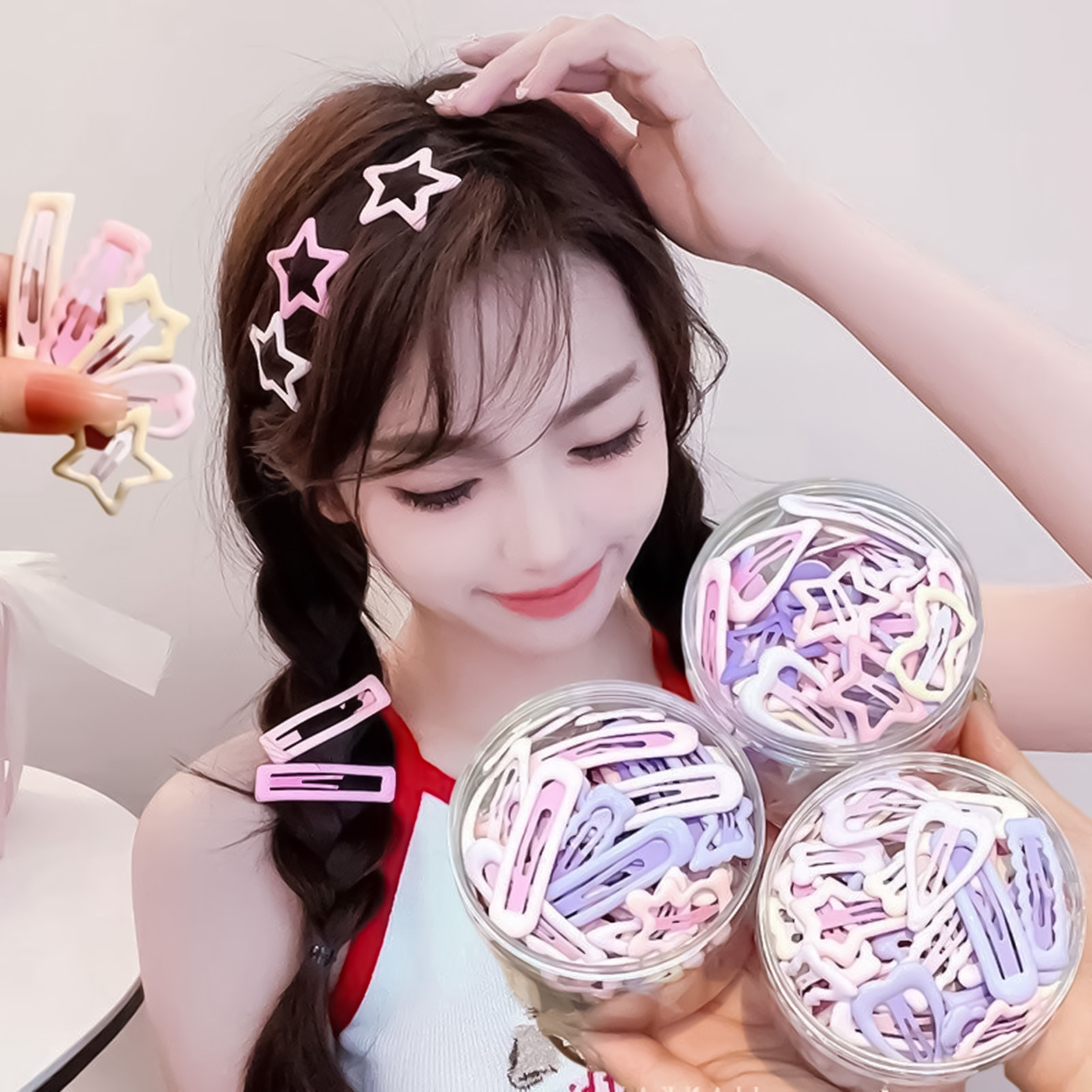 3PCS Sweet Style Headwear Pins - Lifestyle In Korean reseña y precio