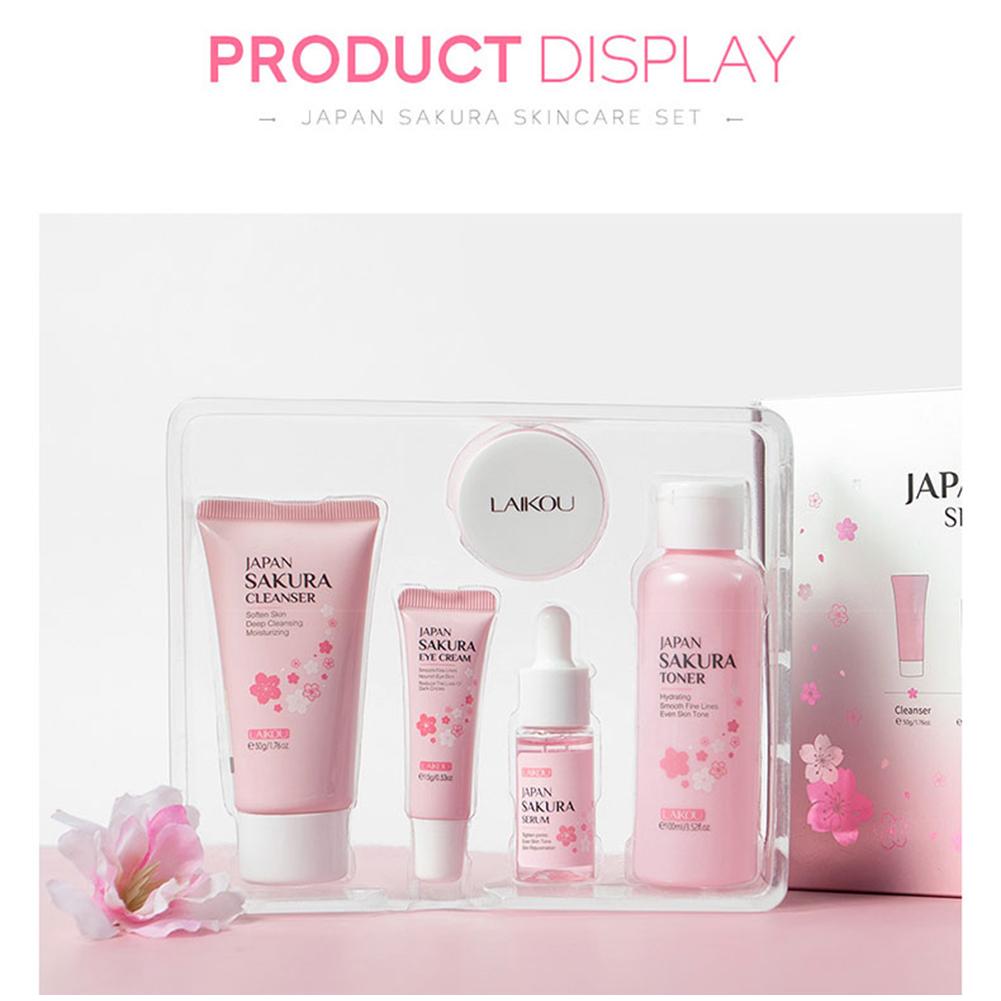 5/3pcs/Set Sakura Skin Care Se - Korean Skincare Routine reseña y precio