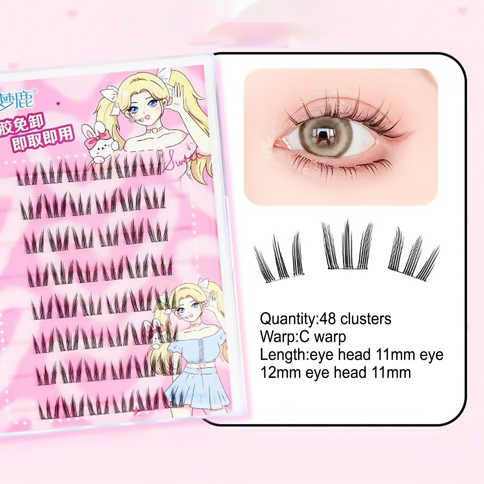 Women DIY Curling Eyelash Clus - Korean Women Lifestyle reseña y precio