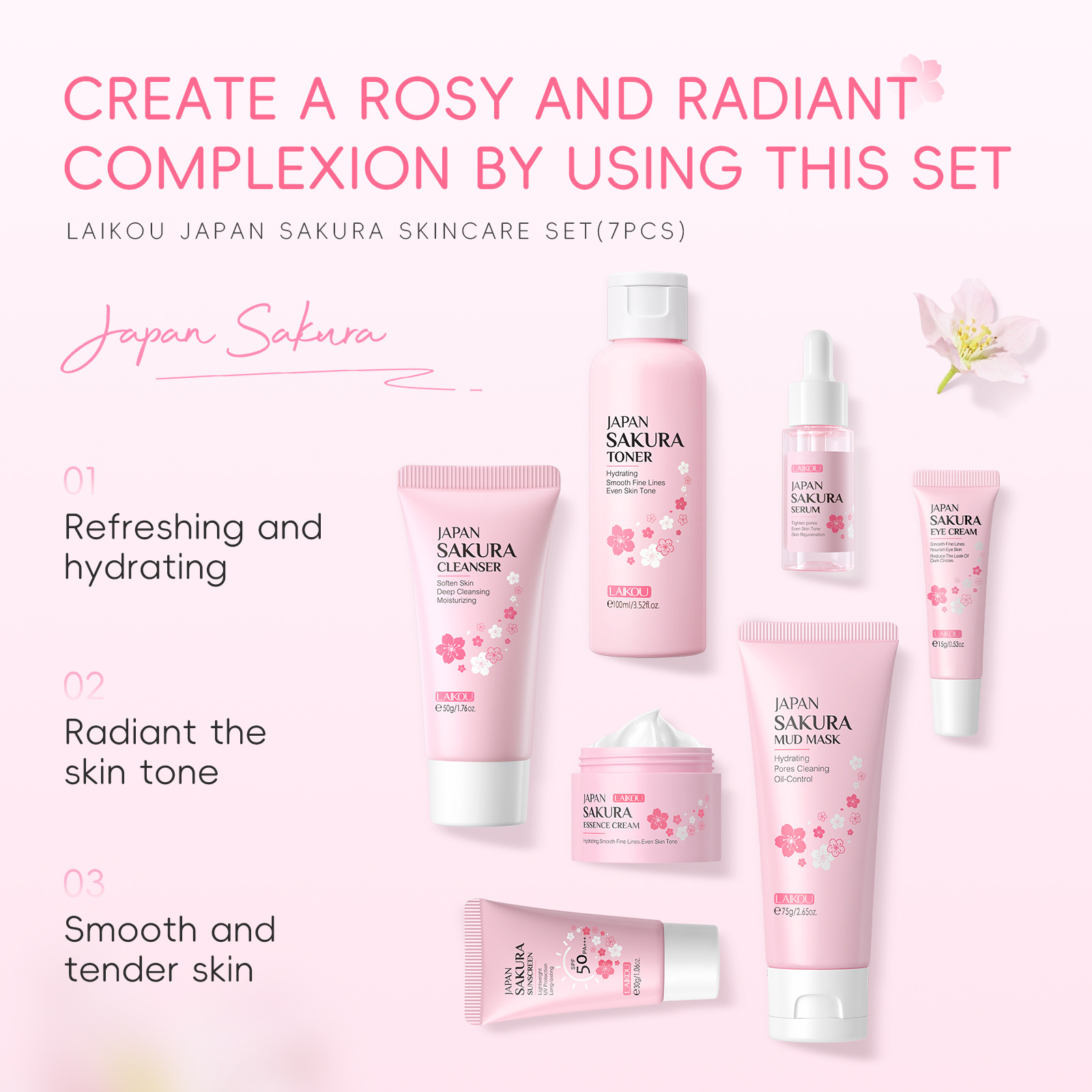 Korean Sakura Skincare Set Hyd - Korean Skincare Routine reseña y precio