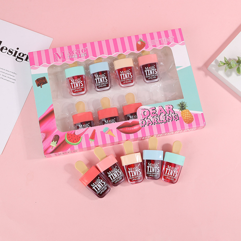 12Pcs Korea Fruit Lip Tint Ice - Lip Tint Korean reseña y precio