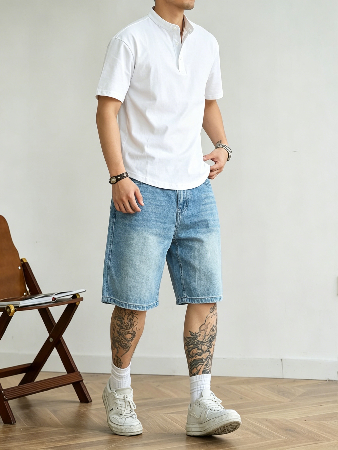 Loose cut blue non stretch den - Korean Men Lifestyle reseña y precio