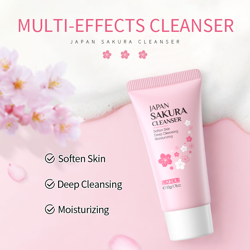 Sakura Facial Cleaner Korean F - Korean Skincare Routine reseña y precio