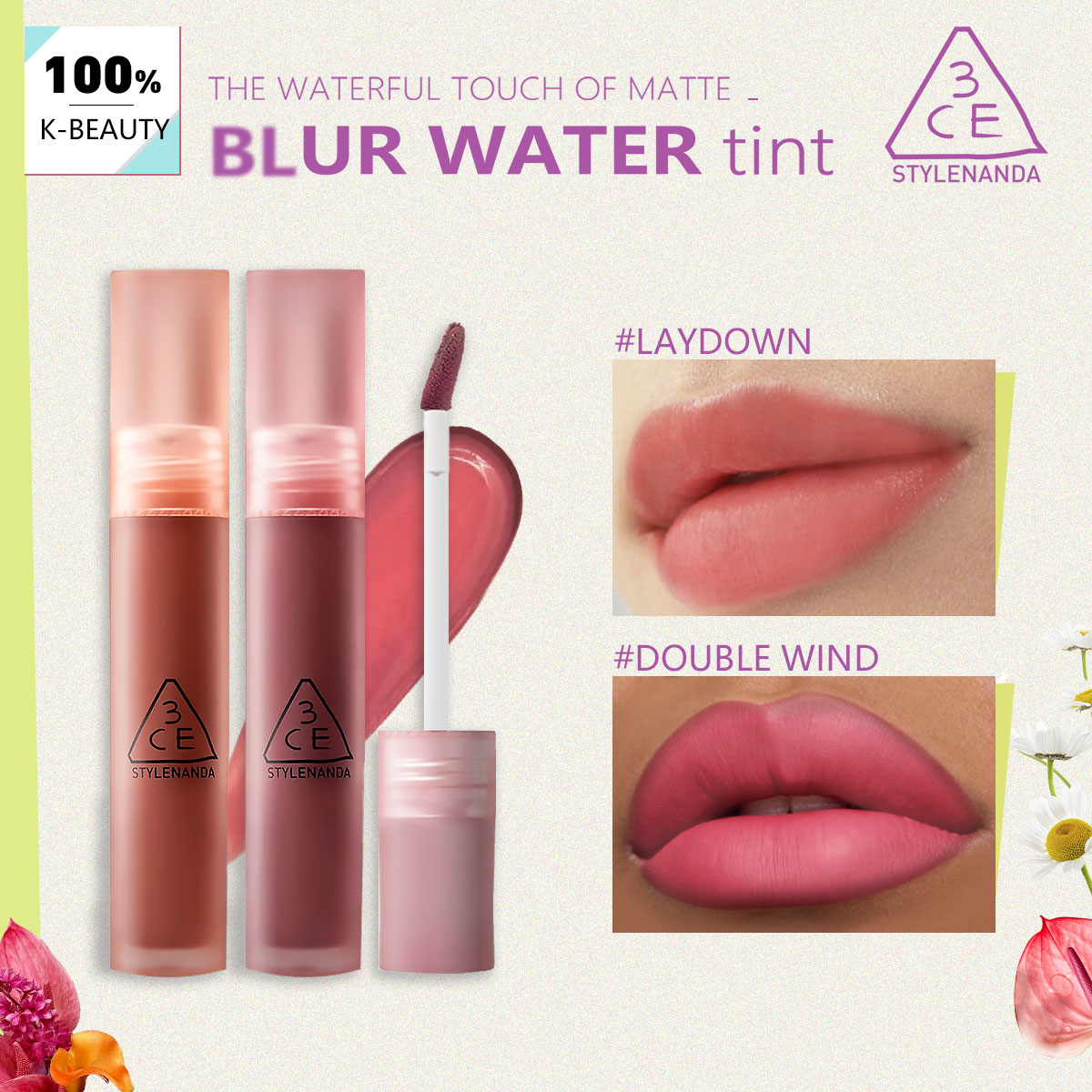 3CE BLUR WATER TINT,Buildable  - Lip Tint Korean reseña y precio