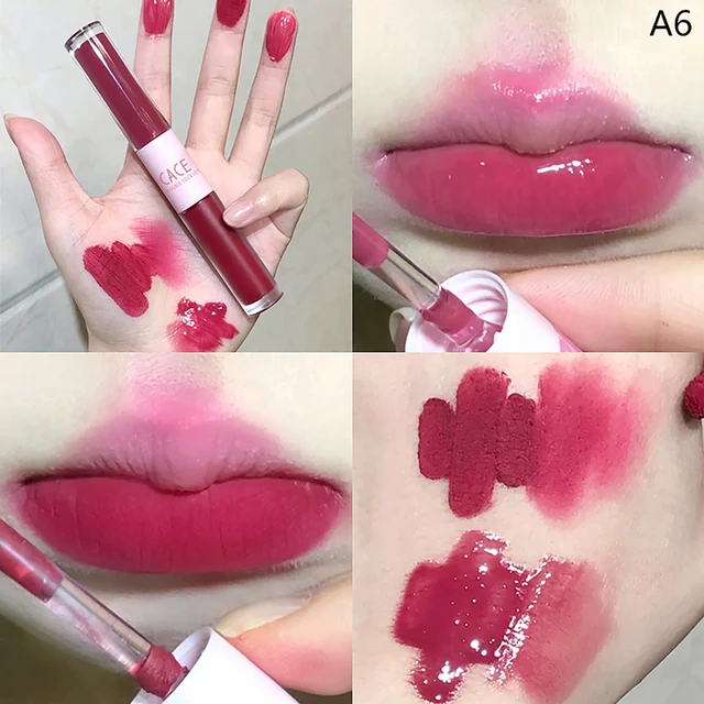 Double Head Lip Gloss Matte Ve - Lip Tint Korean reseña y precio