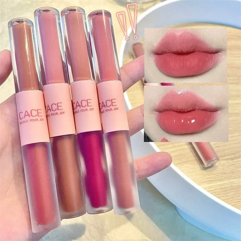 Double Head Lip Gloss Matte Ve - Lip Tint Korean reseña y precio