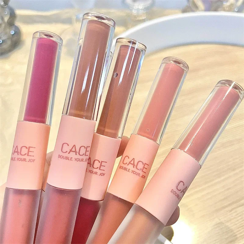 Double Head Lip Gloss Matte Ve - Lip Tint Korean reseña y precio